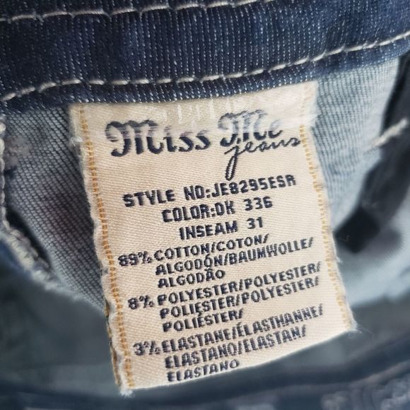 Miss Me Fluer de Lis Easy Skinny Jeans Size 26 - Picture 12 of 12